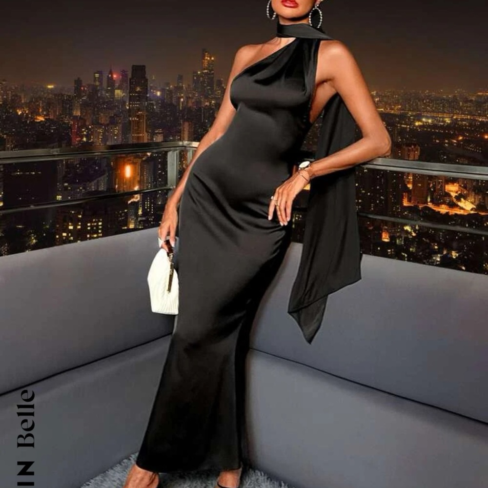 Neck Draped Dress - Picture 2 of 4